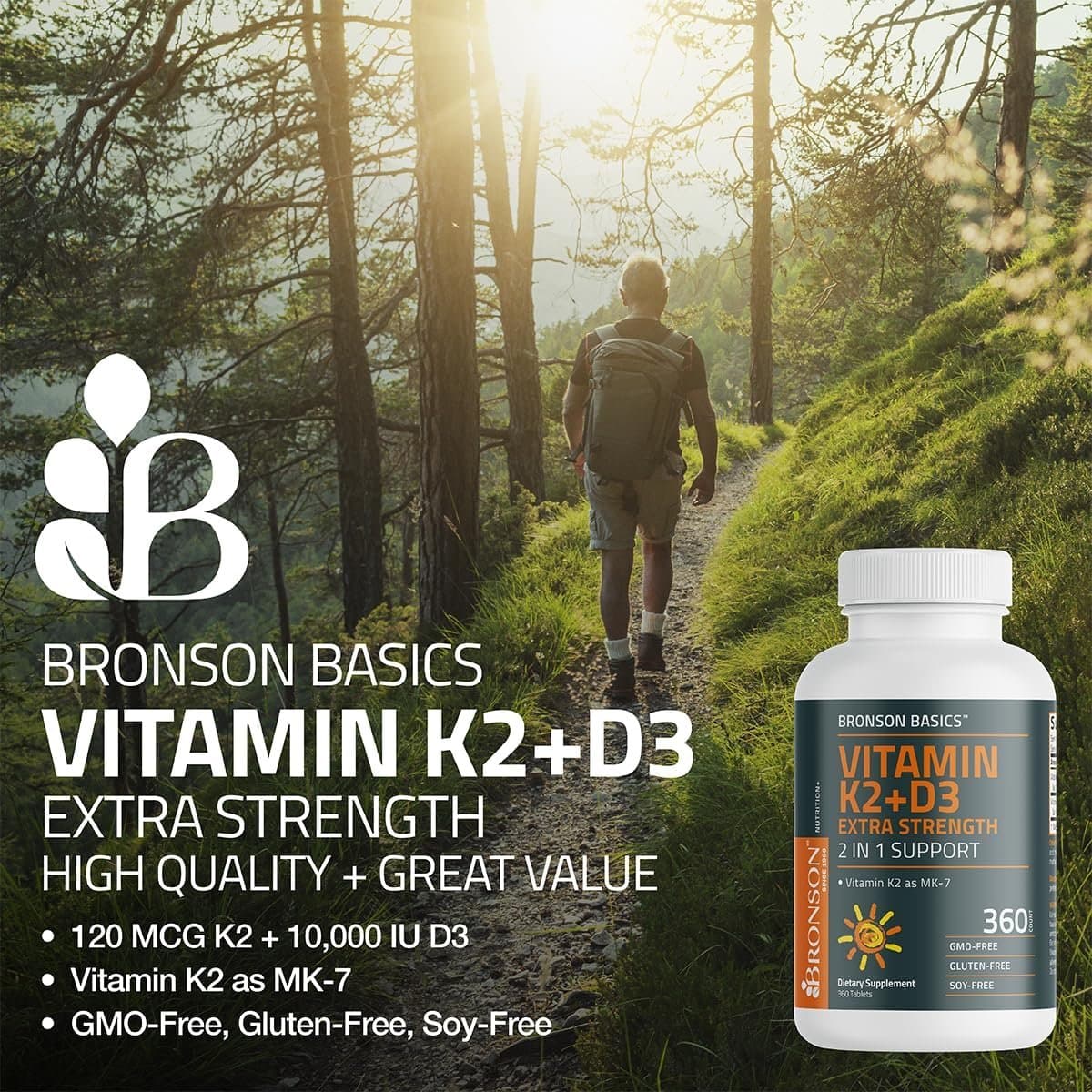 Bronson Vitamin K2 (MK7) + D3, photo 8