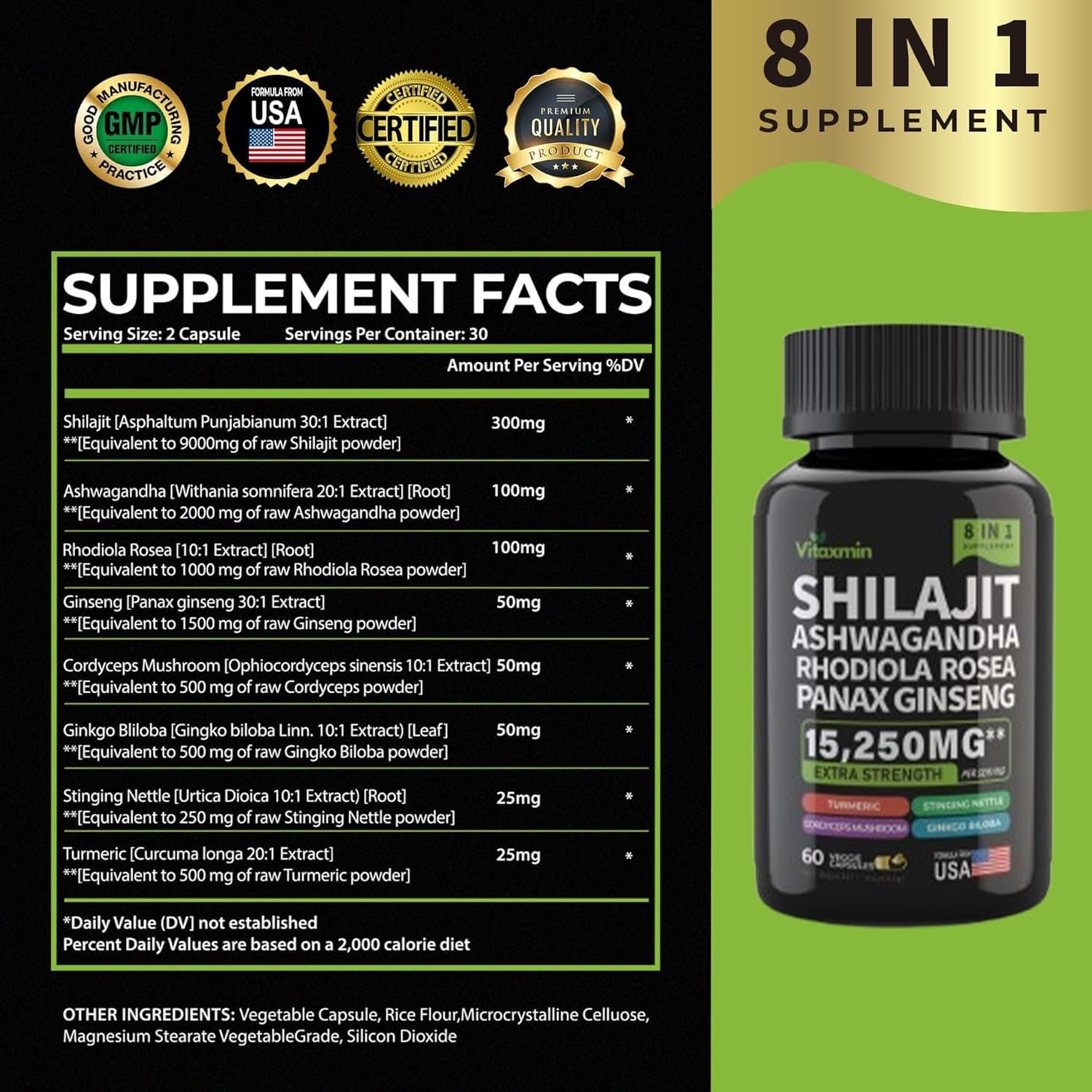 Vitaxmin 8-in-1 Shilajit, photo 7
